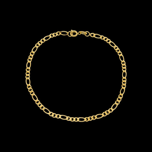 Pulseira Dourada Masculina Elo 3 por 1 – 4mm