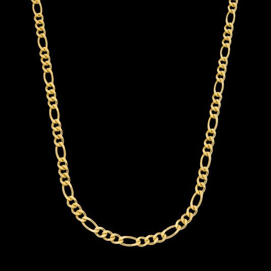Corrente Dourada Masculina Elo 3 por 1 – 4mm