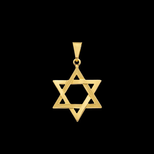 Pingente Dourado Estrela de Davi