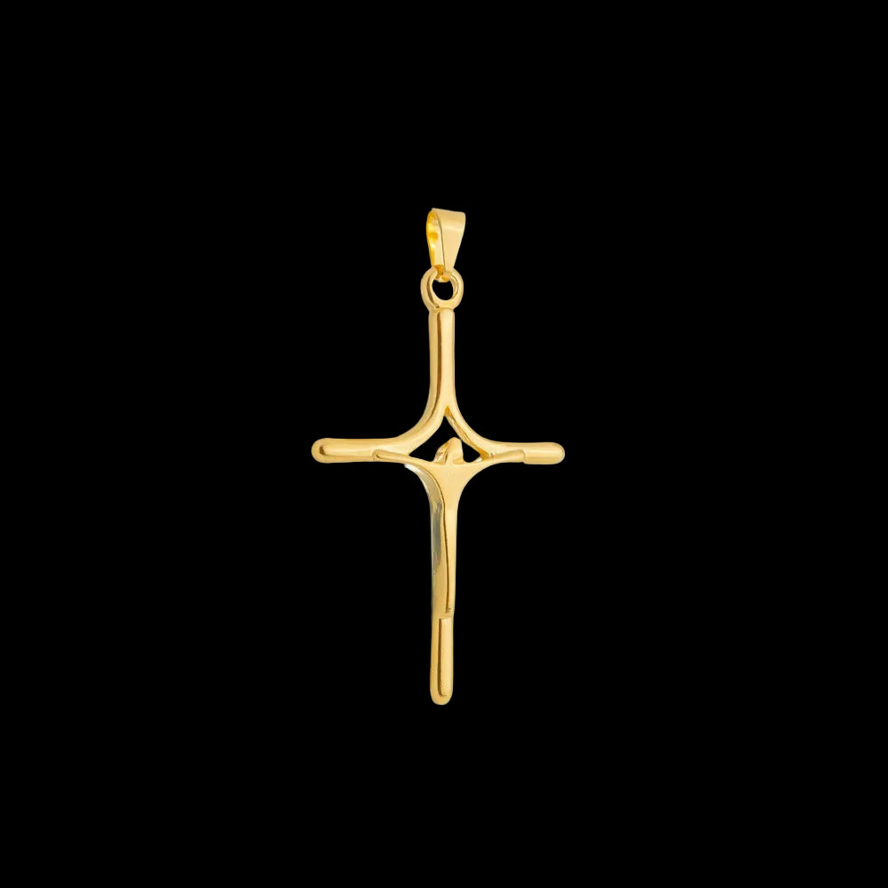 Pingente Dourado Crucifixo
