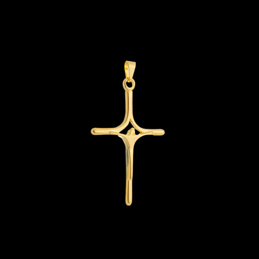 Pingente Dourado Crucifixo