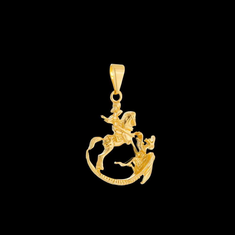 Pingente Dourado São Jorge