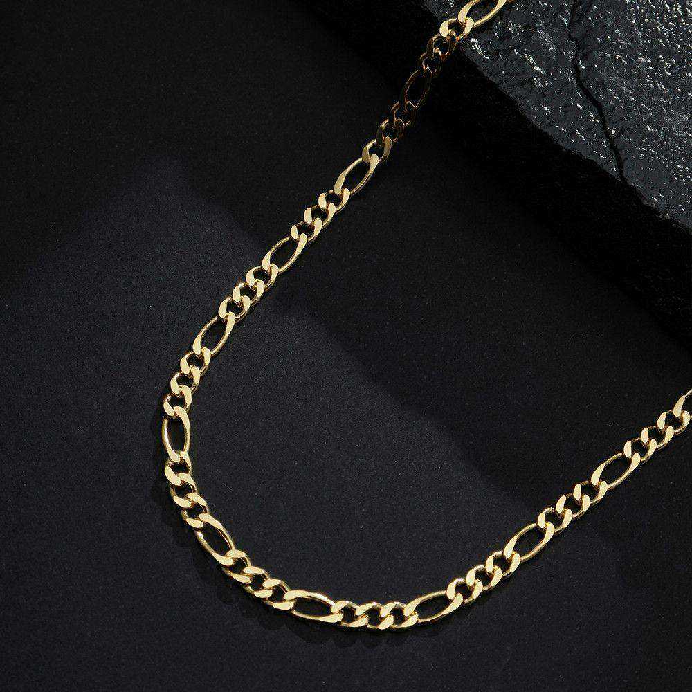 Corrente Dourada Masculina Elo 3 por 1 – 5mm - Galeria