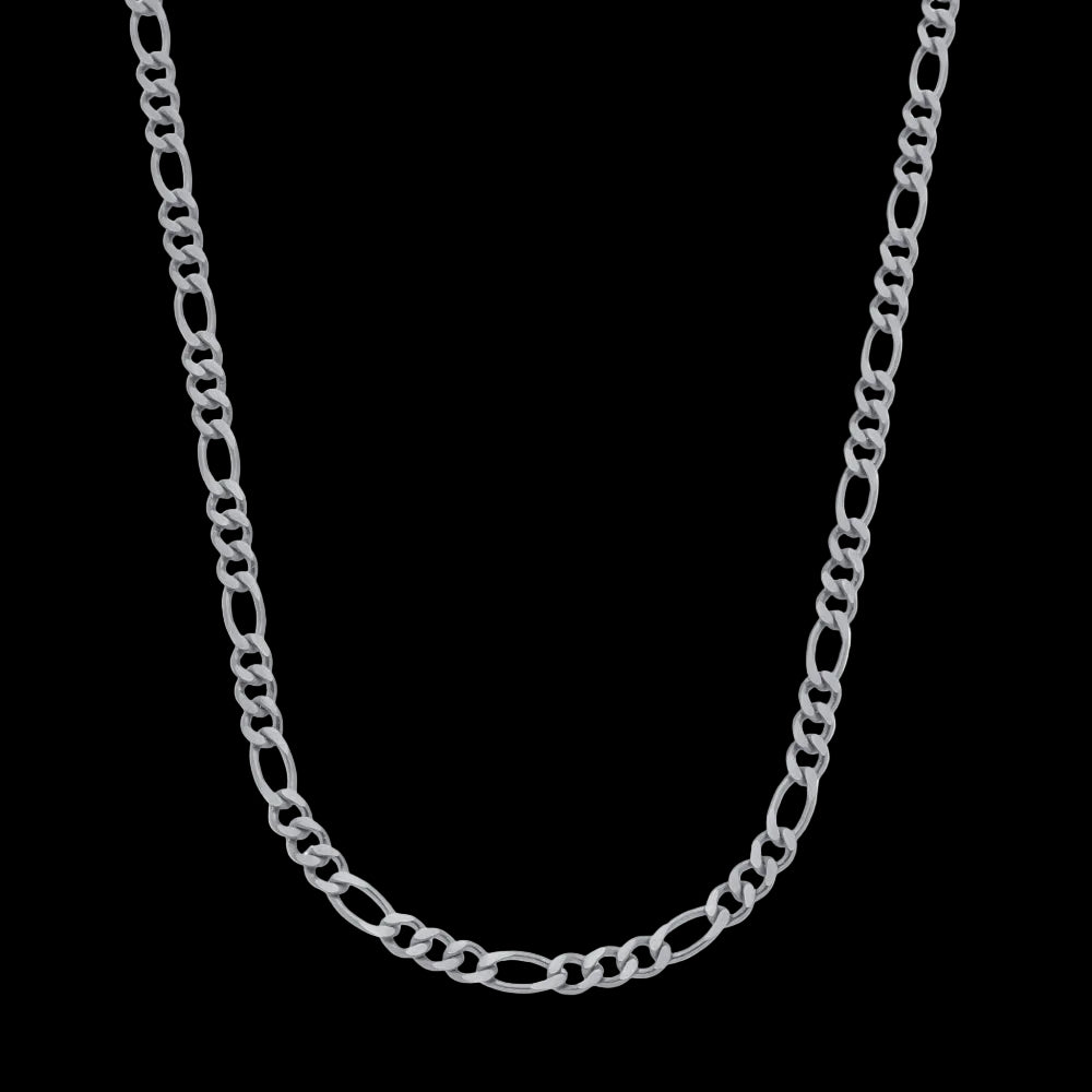 Corrente Prateada Masculina Elo 3 por 1 – 4mm
