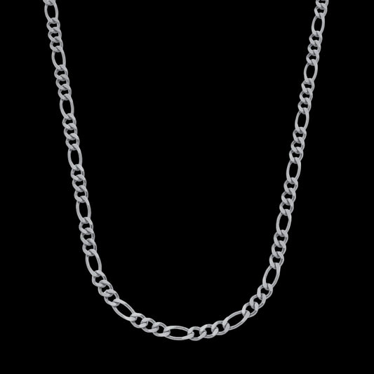 Corrente Prateada Masculina Elo 3 por 1 – 4mm