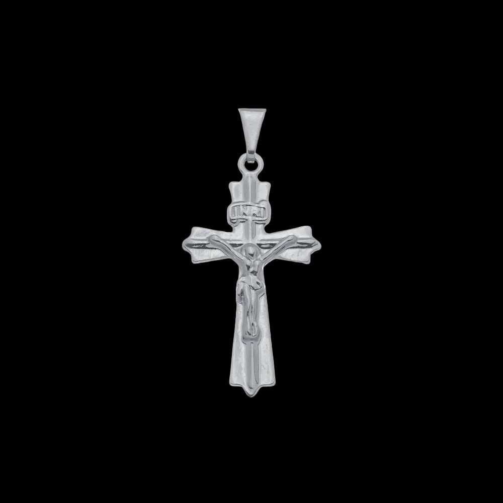 Pingente Prateado Crucifixo