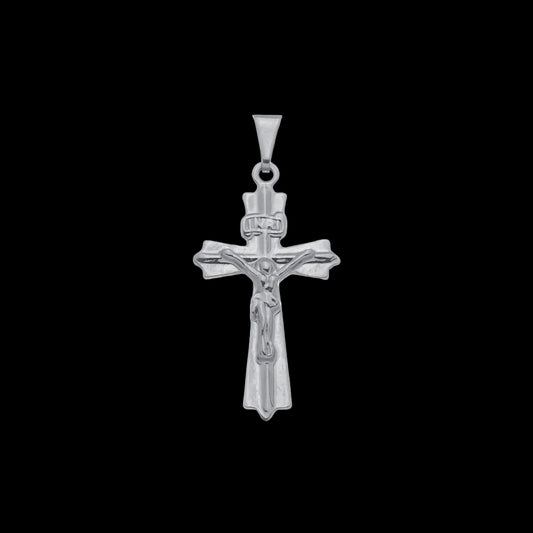 Pingente Prateado Crucifixo