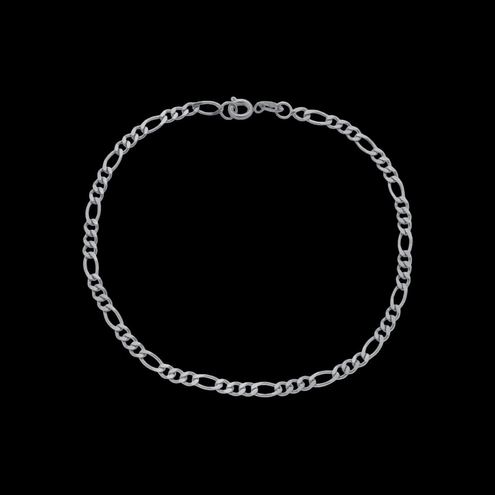 Pulseira Prateada Masculina Elo 3 por 1 – 4mm