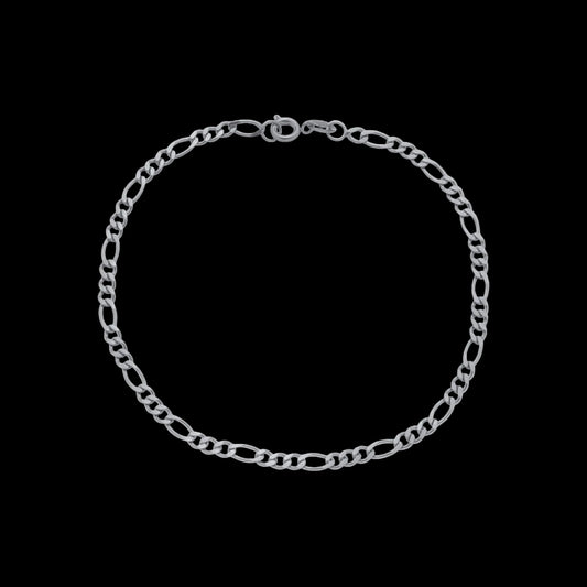 Pulseira Prateada Masculina Elo 3 por 1 – 4mm