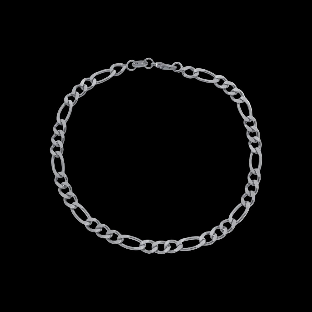 Pulseira Prateada Masculina Elo 3 por 1 – 5mm