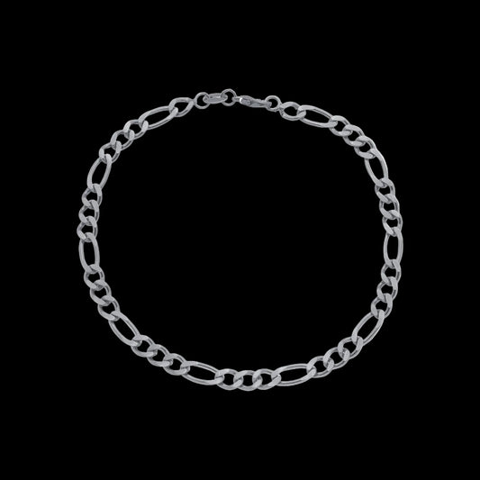 Pulseira Prateada Masculina Elo 3 por 1 – 5mm